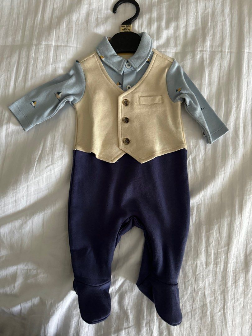 Boy christening outfit on sale mothercare