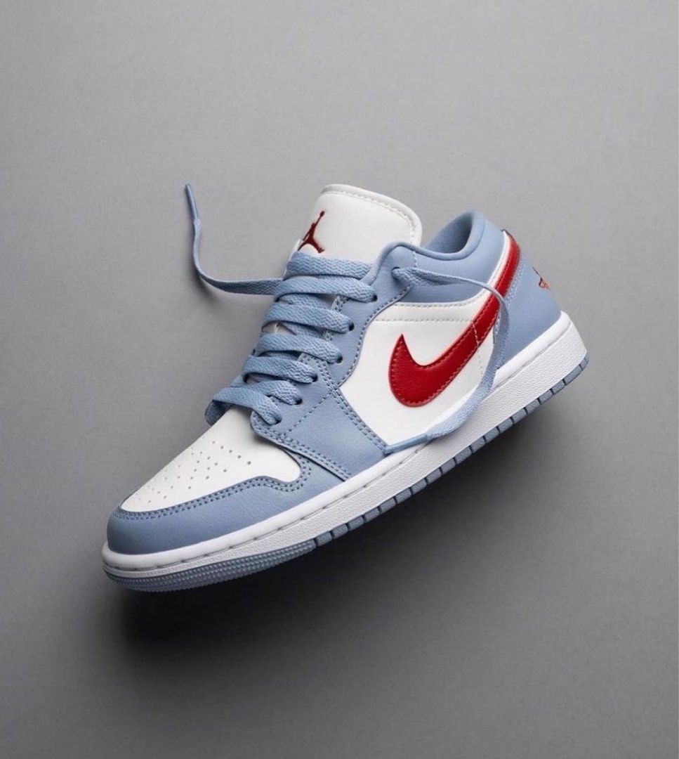 ★ナイキ★(W) Jordan 1 Low★Dune Red Blue Grey Jordan AIR JORDAN 1 - Sneakersy niskie/biały - Zalando.pl
