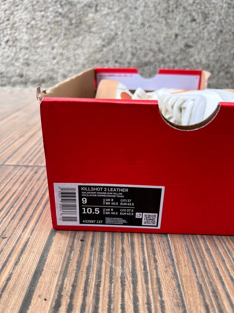 Nike KillShot 2 Leather (Category: Sneakers) located in Manila. Submitted by nix1203 (Listing ID 1290167041, Image 2). Description: WTS Brandnew Nike Killshot 2 Leather Size: 9us No toplid on the box.
