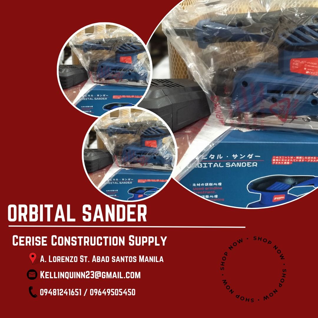 Orbital Sander (Category: Construction Tools & Equipment) located in Manila. Submitted by julioscesar (Listing ID 1290161818, Image 1). Description: CERISE CONSTRUCTION SUPPLY For Faster Transaction Look for Julios Asucro 09481241651/09295212803 INDUSTRIAL AND CONSTRUCTION SUPPLIER Office located at 1147ALORENZO ST ABAD SANTOS TONDO MNL satellite office.