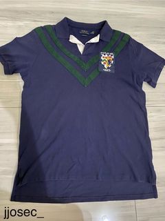Polo Ralph Lauren Men’s #8 1967 Custom Fit Rugby Polo Shirt Blue • Large
