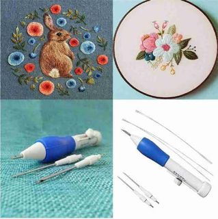 Punch needle embroidery pen set