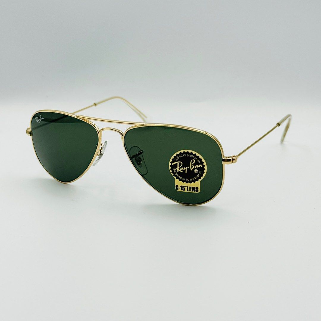 Rayban RB3044 L0207 Aviator Small Metal Gold w G 15 52 Men s Fashion Watches Accessories Sunglasses Eyewear on Carousell