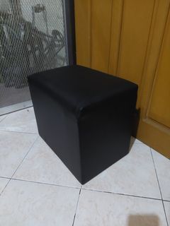Rectangle stool chair uratex foam leather finish