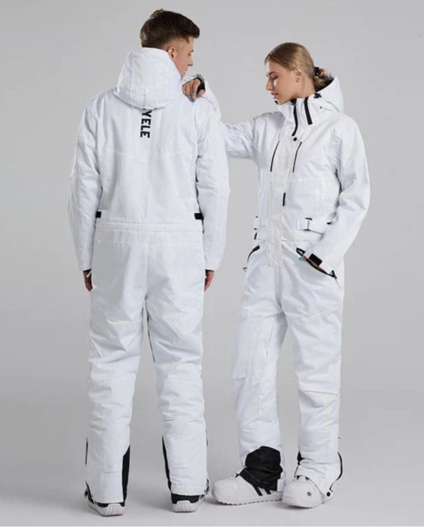 White ski onesie store