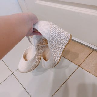 Rubi by Cotton On (Australian brand) chris closed toe espadrille wedge heels beige nude light brown
