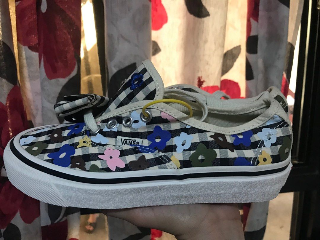 Sandy Liang x Vans Authentic 44 DX Checkerboard Floral nO bOX 1k last price nasa photos na ang size