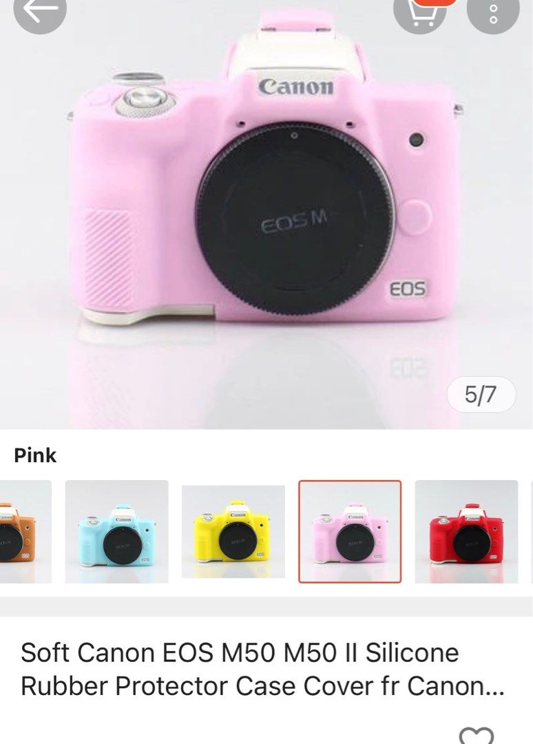 Silicone Rubber Protector Case Cover for Canon EOS M50 M50 Mark II (Category: Camera Bags & Carriers) located in Cagayan de Oro. Submitted by kxrylle (Listing ID 1290228732, Image 2). Description: Silicone Rubber Protector Case Cover for Canon EOS M50 M50 Mark II 200 nalang, Never been used bought at 299 Rfs: wrong order .