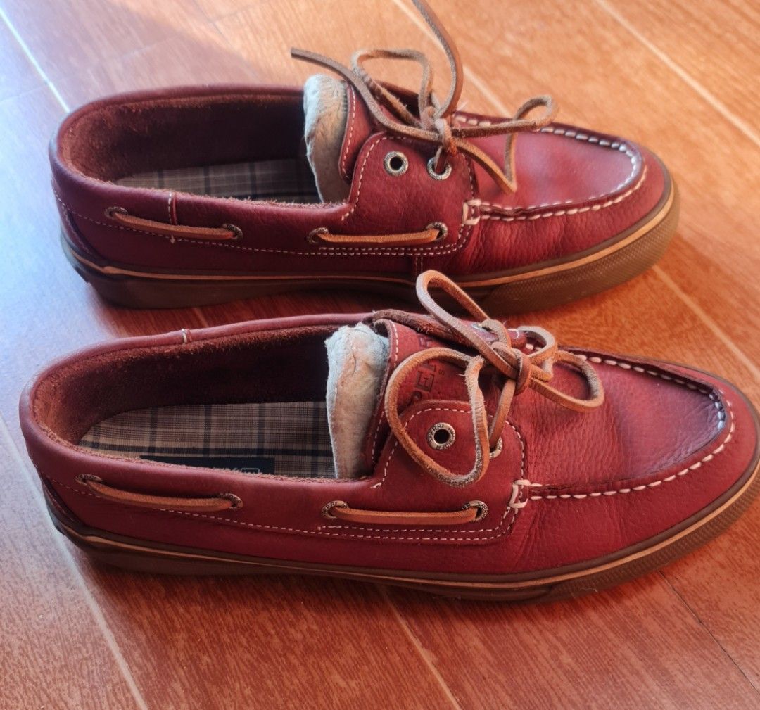 SPERRY TOP SIDER MAROON GUM SOLE