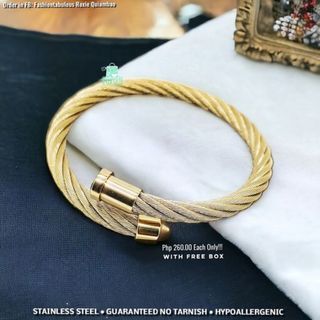 Stainless Steel NAIL CABLE BANGLE