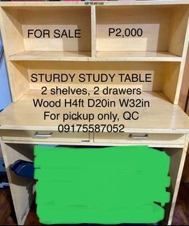 STUDY TABLE - STURDY WOOD