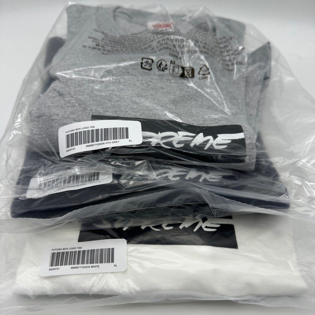 Supreme x Futura Box Logo Tee, 男裝, 上身及套裝, T-shirt、恤衫、有