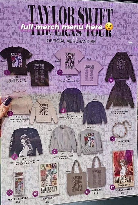 Taylor Swift's Merchandise Is The Most Popular In Singapore