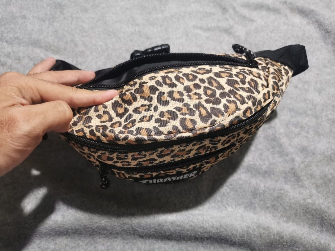 Thrasher leopard print belt bag (Category: Belt bags, Clutches and Pouches) located in Lapu Lapu. Submitted by cryptocoryne (Listing ID 1290251640, Image 2). Description: Thrasher leopard print belt bag excellent condition no issue.