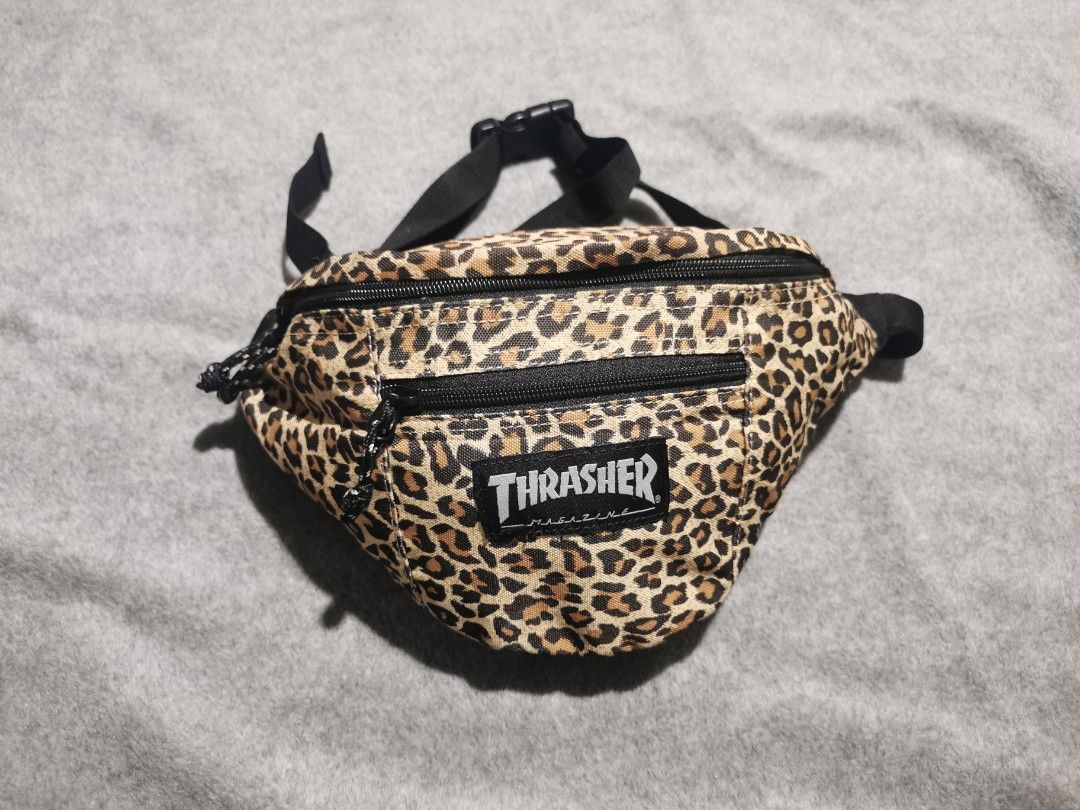 Thrasher leopard print belt bag (Category: Belt bags, Clutches and Pouches) located in Lapu Lapu. Submitted by cryptocoryne (Listing ID 1290251640, Image 1). Description: Thrasher leopard print belt bag excellent condition no issue.