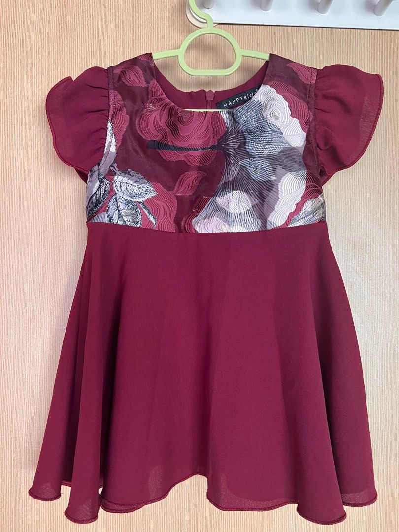 princess polly baby blue dress Styli burgundy Burgundy Ribbed Knit Long Sleeve Midi Dress for Women main image 0