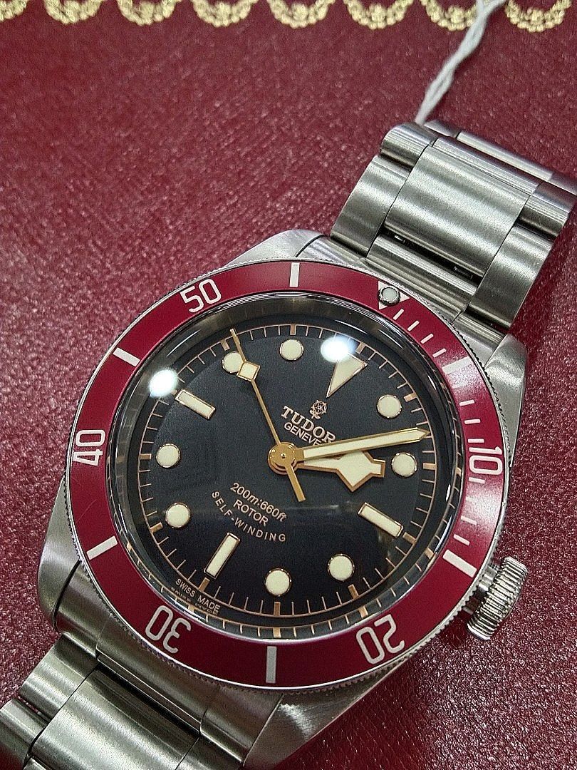 Tudor black bay smiley face hot sale