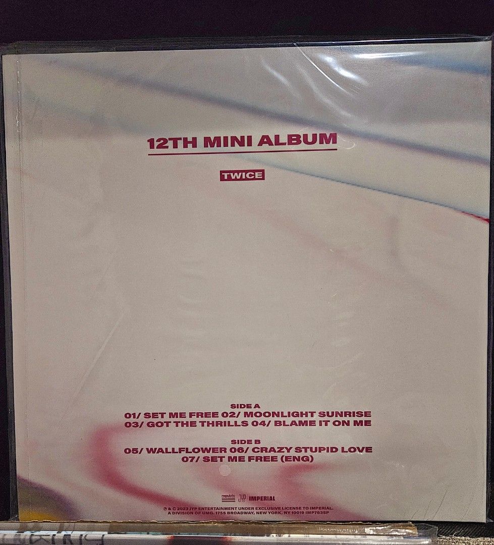TWICE - Ready To Be LP (Category: Vinyls) located in Cainta. Submitted by toastedgrains (Listing ID 1290218928, Image 2). Description: TWICE - Ready To Be (12th Mini Album) 1x LP Clear Vinyl (Twiceshop) from USA brand new, never played, still in shrink wrap no dents on record cover Second Pressing includes Set Me Free (eng). Includes brand new 12x24” poster. From Twiceshop USA. 📍 Location: Ortigas 💵 MOP: GCash/Cash 🚚 Shipping: Grab/Lalamove/LB