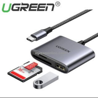 Ugreen SD Card Reader | CM387-80798 | Network Components | USB-C Multifunction Card Reader | Gray