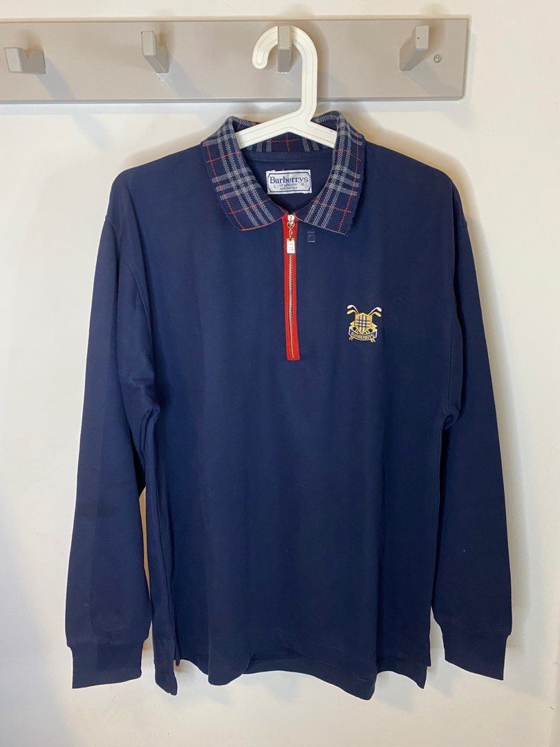 Burberry vintage shirt zip clearance