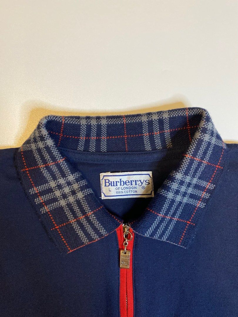 Vintage Burberry Half zipper Polo Shirt