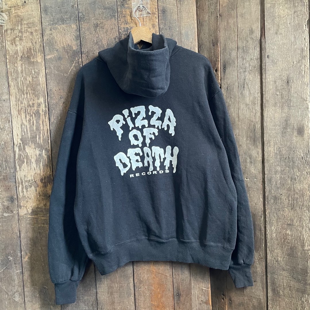 Vintage Pizza Of Death Skateboard Hoodie, Men 