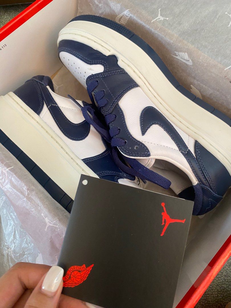 WMNS AIR JORDAN 1 ELEVATE LOW (Category: Sneakers) located in Manila. Submitted by ahlimaricloset (Listing ID 1290175825, Image 3). Description: WOMENS AIR JORDAN 1 ELEVATE LOW 8.5 USA 40 EU 6 UK 25.5 CM Used 2x Rfs: wrong size Good as new 💯 Low ball Comes w/ everything that is included in the box upon purchase (tag. etc) Photos are raw and unedited What you see is what you get Unwashed/no laundry history.