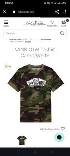 WTS? Vans OTW Camou/White Tee