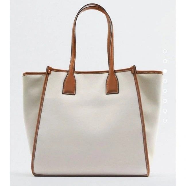Zara canvas tote on sale