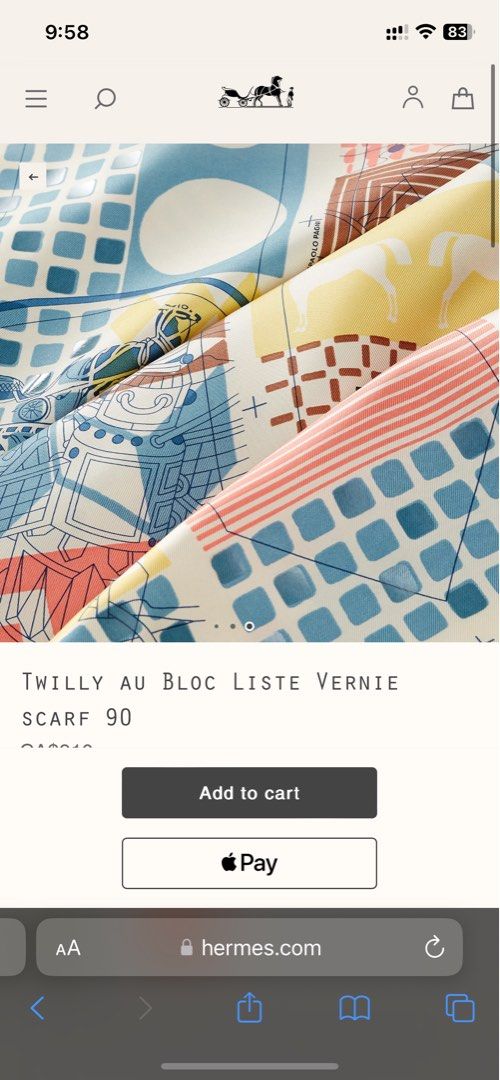 Twilly au Bloc Liste Vernie scarf 90