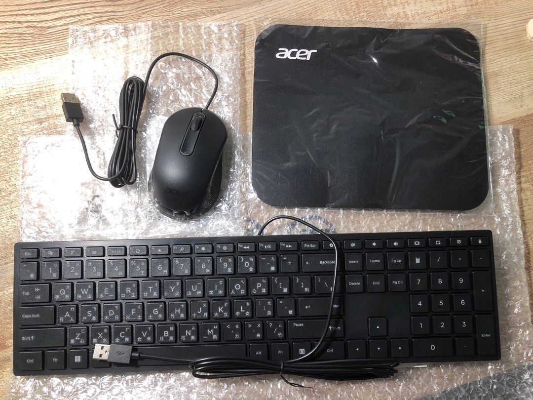 全新 ACER宏碁 鍵盤+滑鼠+滑鼠墊 NEW KEYBOARD+ MOUSE+ MOUSE PAD SET, 電腦及科技產品, 電腦周邊產品 ...