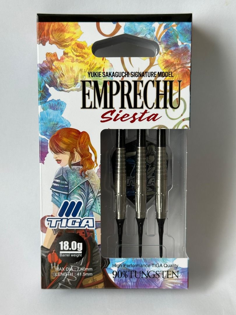 [宅送] 全新TIGA EMPRECHU SIESTA 坂口優希恵選手飛鏢Darts, 運動產品 ダーツ
