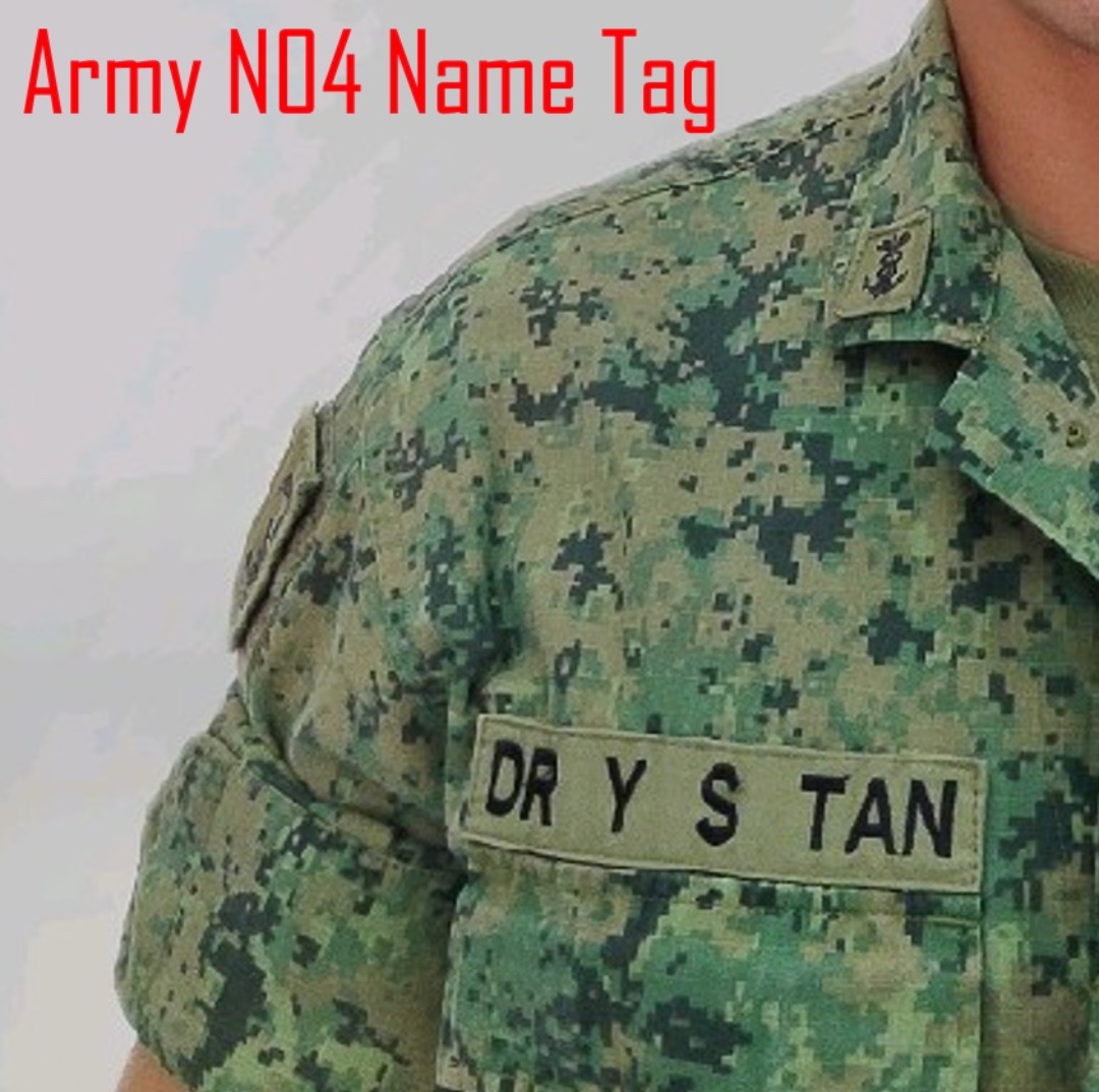 SAF No4 Name Tag Sew On Velcro, Hobbies & Toys, Stationery & Craft ...