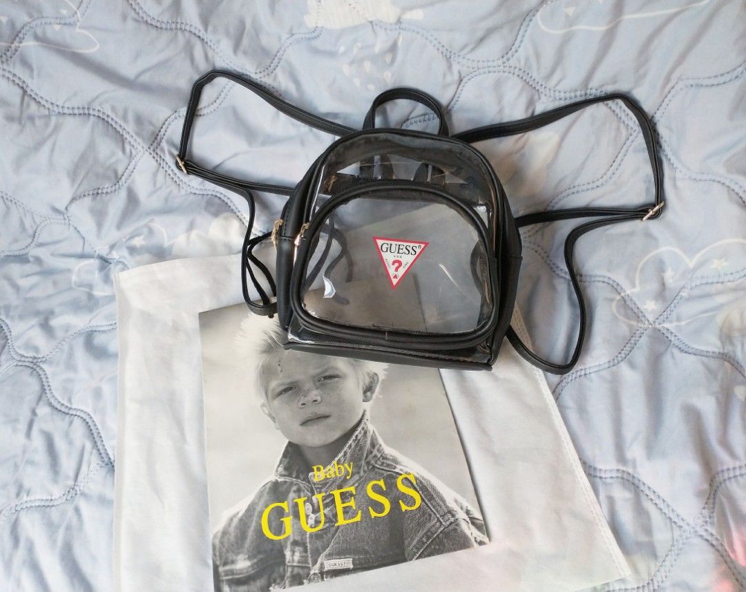 New GUESS Clear Small Backpack Rucksack Guess Clear Backpack Guess Tash Mini Backpacks  main image 3