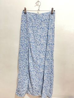 Blue Floral Maxi Skirt