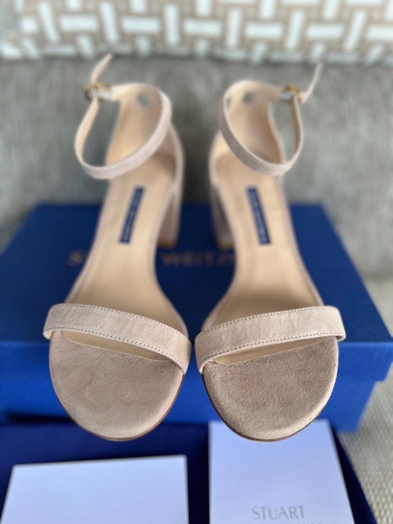 BNIB Stuart Weitzman Suede Sandals Luxury Sneakers Footwear on