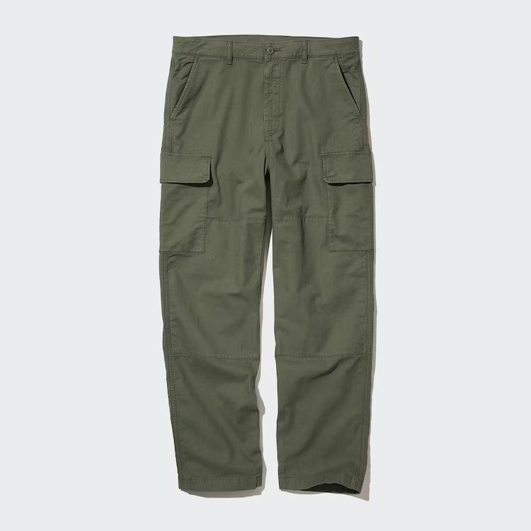 UNIQLO Khaki Cargo Pants Men, Men's Fashion, Bottoms, Jeans on Carousell