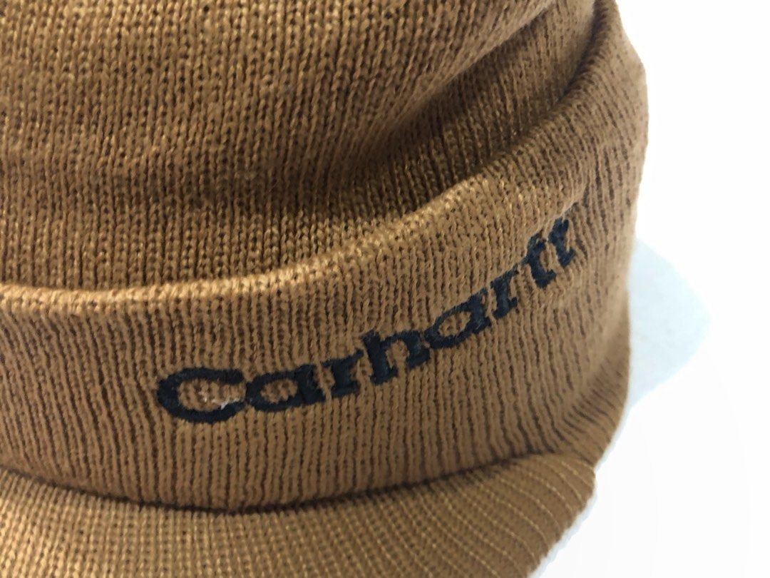 CARHARTT Knit Cuffed Visor Snow Cap Beanie MADE IN USA