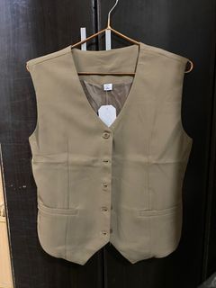 Casual Plain Button Front Vest