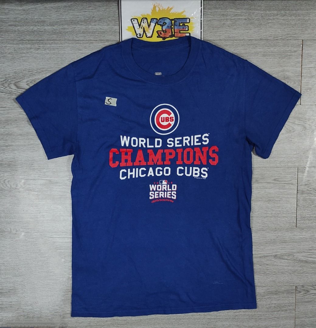 Cubs world series shirt mens deals