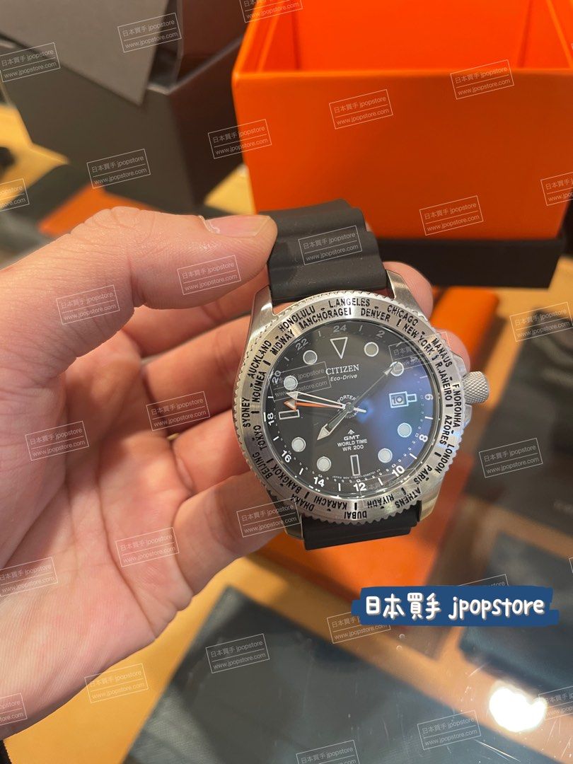CITIZEN × PORTER GMT WORLD TIME 限量手錶, 名牌, 手錶- Carousell