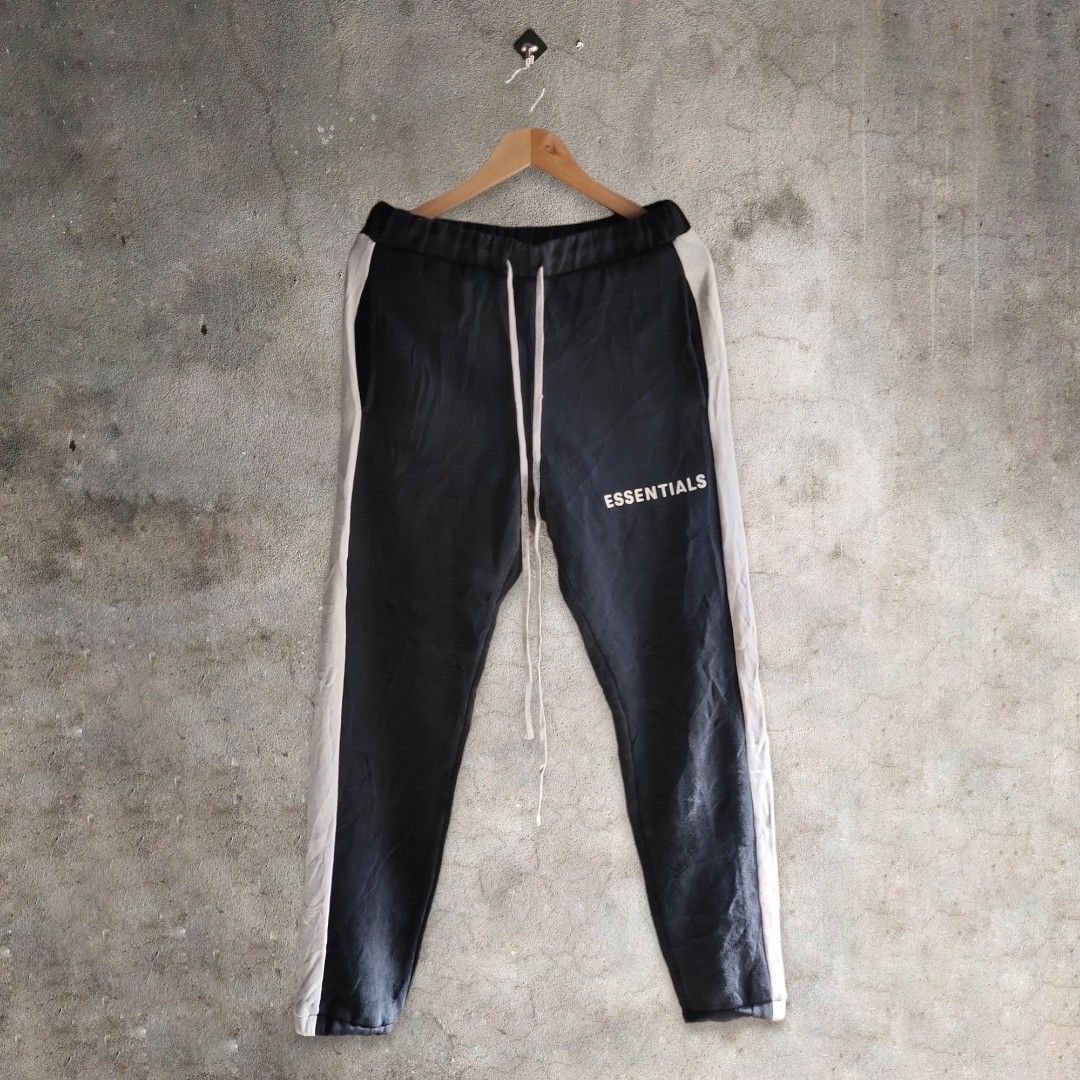 Fear of god essentials cheap side stripe sweatpants grey