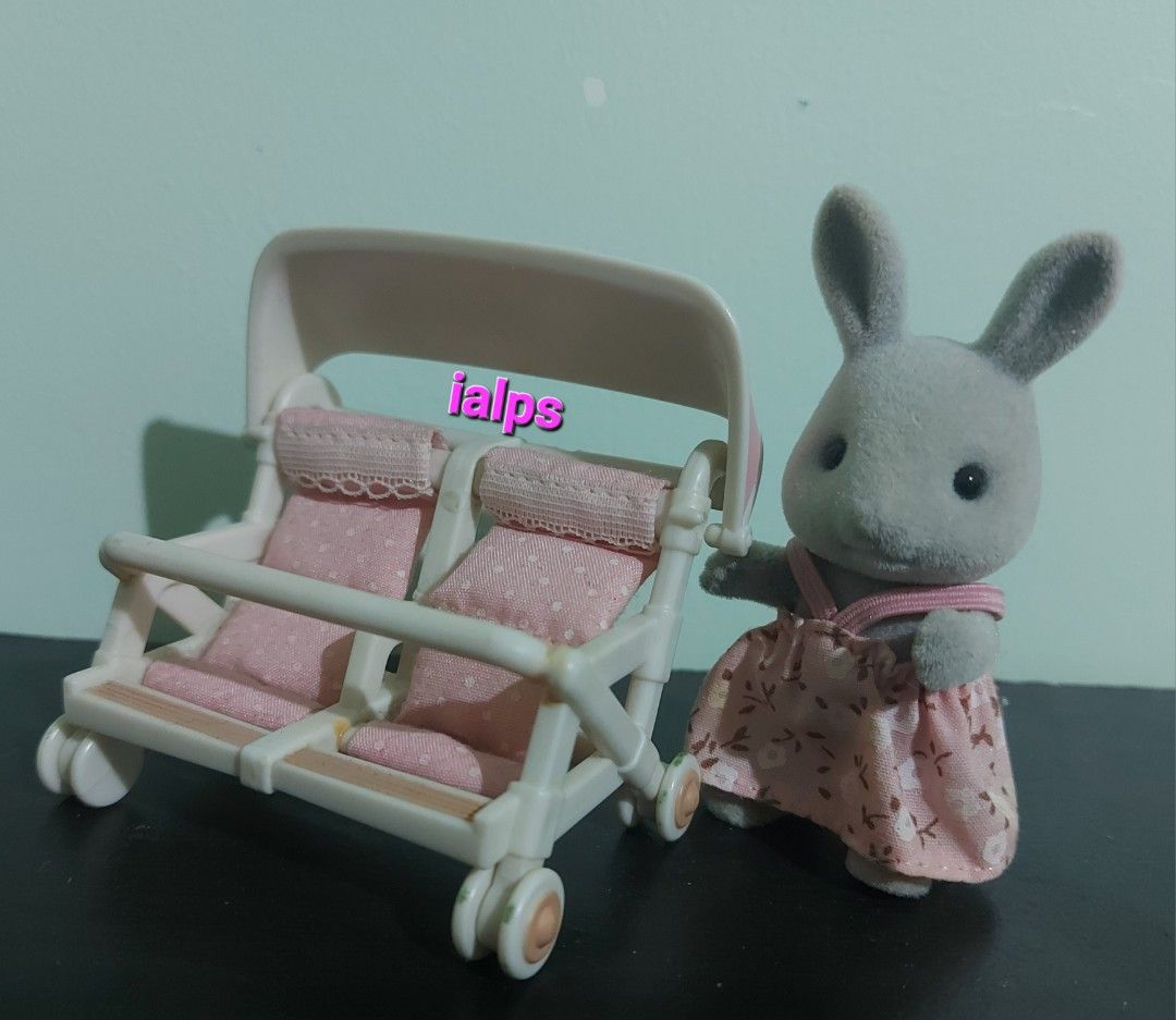 Sylvanian families double pushchair cheap