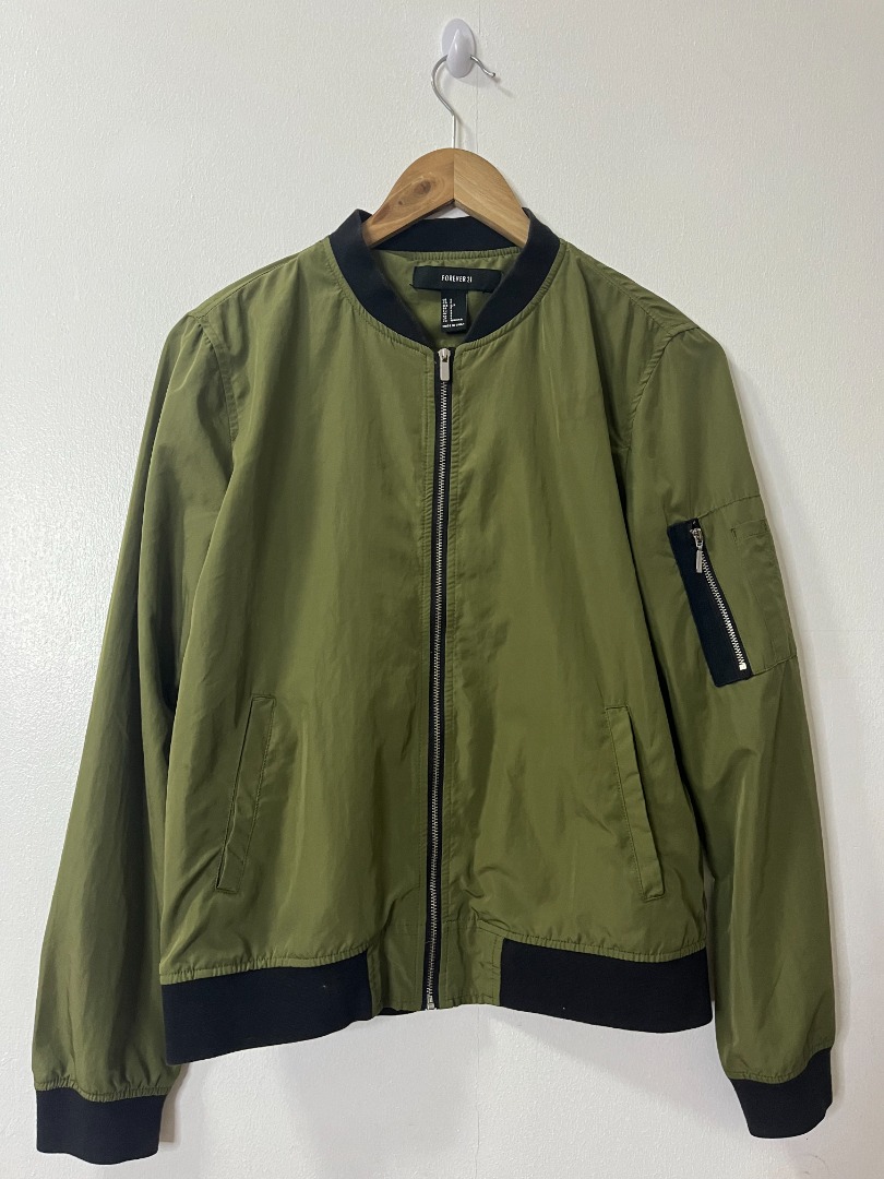 Forever 21 olive green jacket 2025