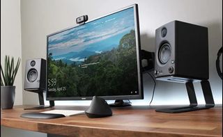 HumanCentric Desktop Studio Speaker Stand Pair (Black)