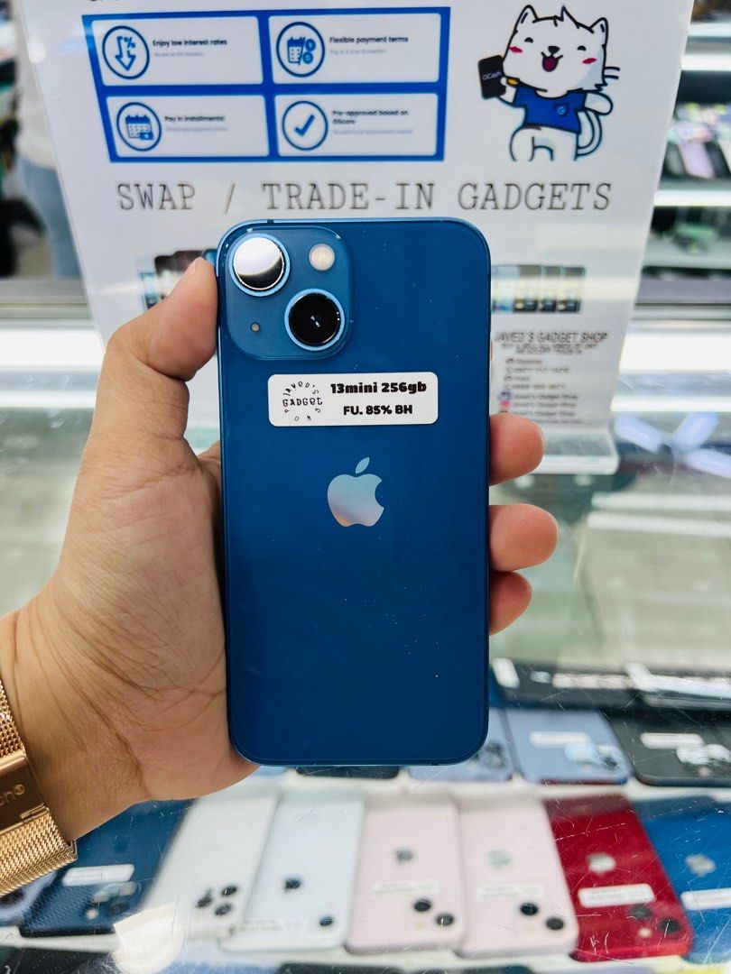 Iphone 13 Mini 85% batt 256 (Category: iPhone 13 Series) located in San Juan City. Submitted by javedsgadgetshop (Listing ID 1290287275, Image 1). Description: OPEN FOR INSTALLMENT VIA CREDIT CARD/GGIVES & SWAP/TRADE-IN! WE BUY AND SELL ( ANYKINDS OF UNIT BINIBILI PO NAMIN)! PTPA : Padelete po f bawal Read ❗️Onhand ‼️ Iphone 13mini •256gb •NTC Variant •85% batt health •Factory unlock •95% Smoothness •No hidden issue | No Repaired •100% Authentic 