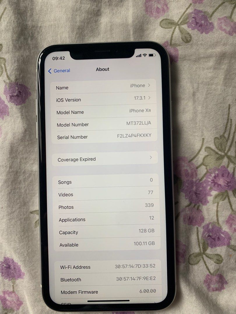 iphone XR White 128gb, 手提電話, 手機, iPhone, iPhone X 系列