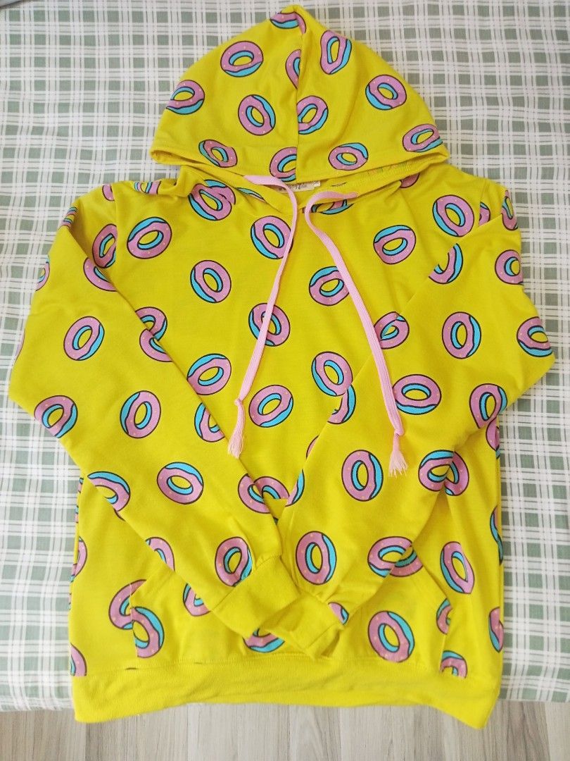 Yellow donut hoodie online