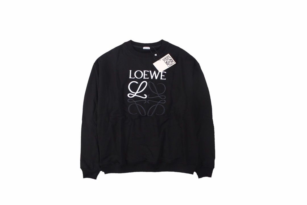 Loewe SS23 Logo Embriodered Cotton Jersey Crewneck Sweatshirt 2023 13452677150337934 Sale