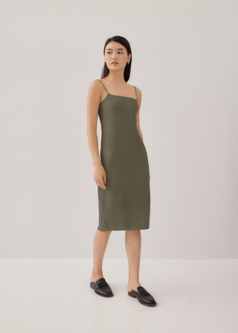 knit rib dress Bethany Merino Wool Ribbed Swing Dress main image 0